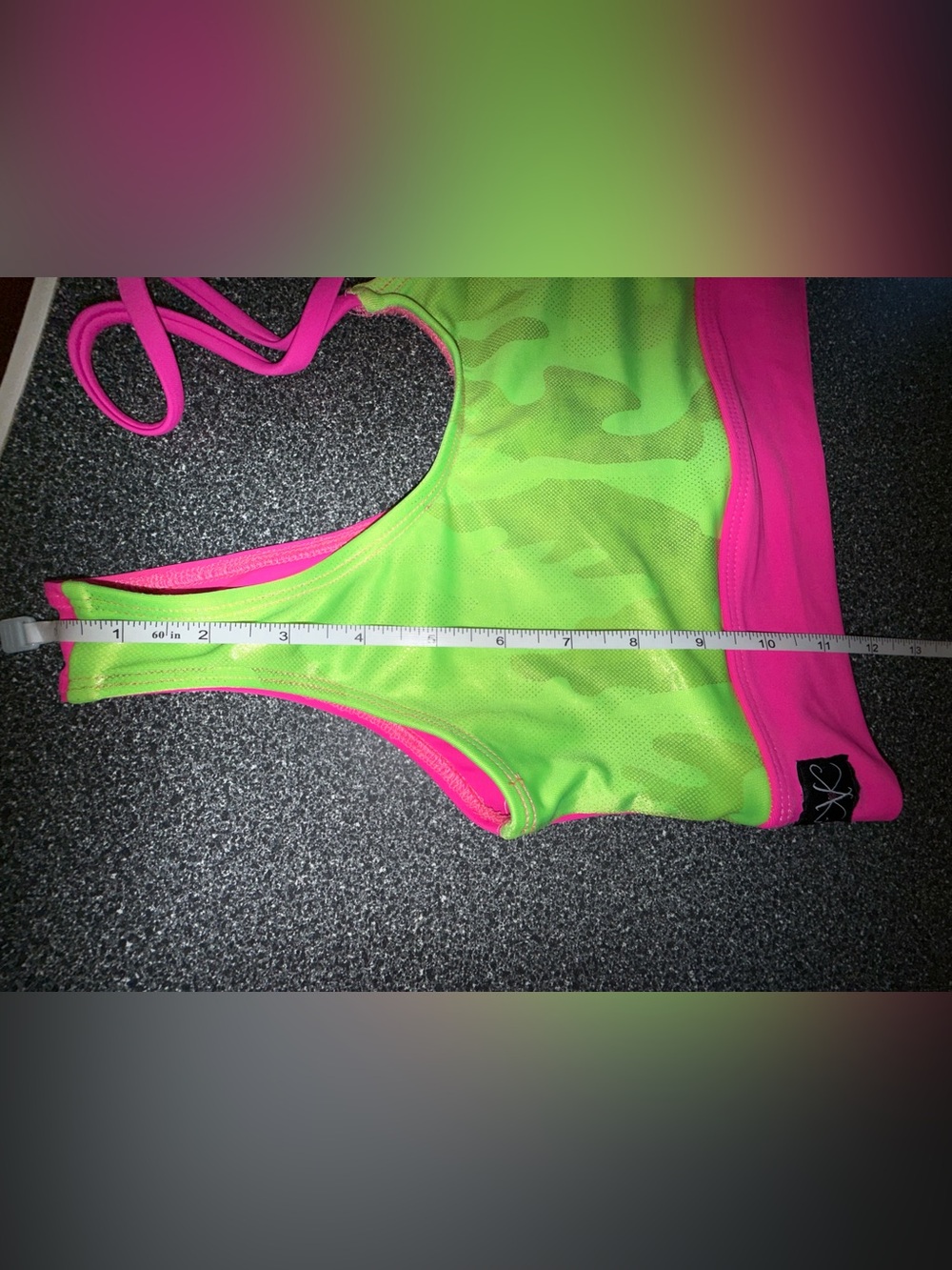 Kandi Kouture Dance Set Neon Pink/Green Size Child Large (7/8) - Picture 9 of 10